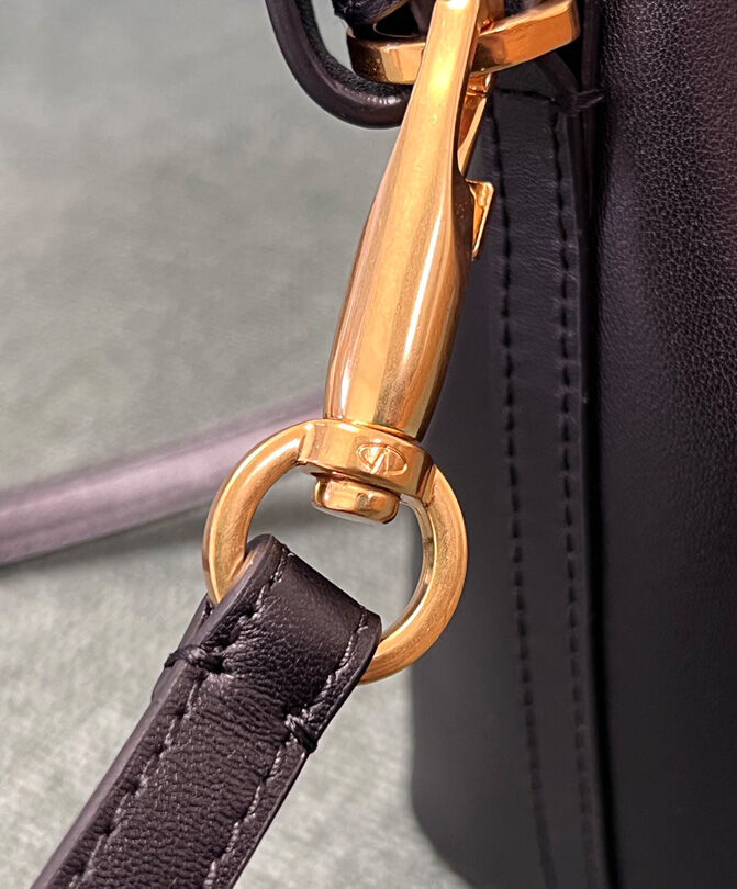 Valentino Mini Vlogo Signature Bucket Bag In Nappa Leather